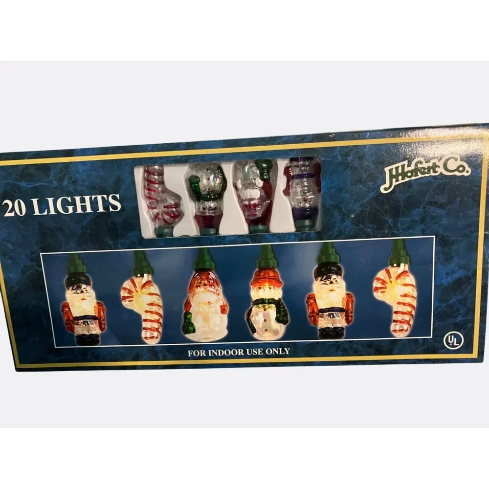 Christmas Indoor String Lights With Santa and Candy Cane Figures J.Hofert Co
